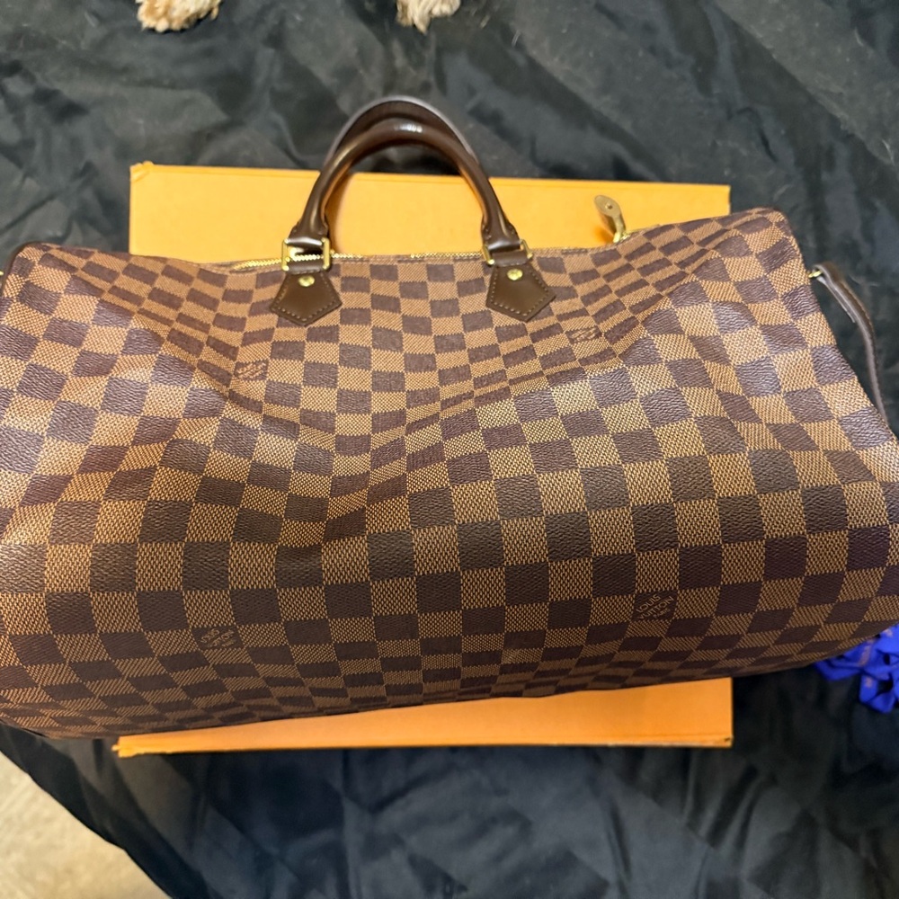 Louis Vuitton Brown Checkered Satchel